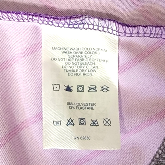 Lands End Womens Activewear Jacket Hoodie Sz Med Petite Gray and Purple - Picture 7 of 7